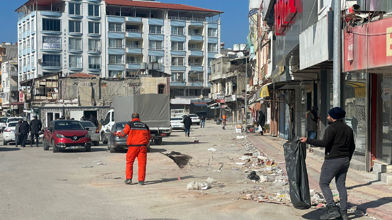 Mamak Belediyesi Hatay Sokaklarını Temizliyor