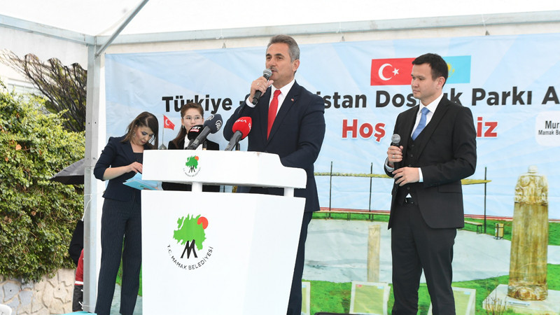 Mamak'ta Türkiye-Kazakistan Dostluk Parkı Açıldı