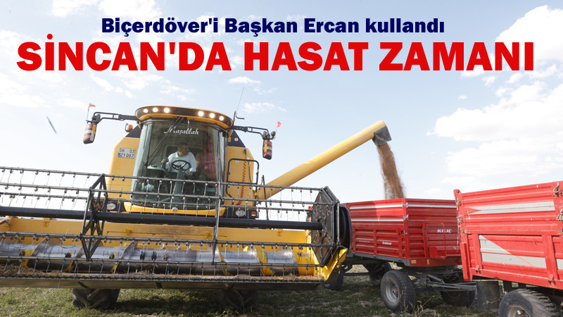 Murat Ercan Biçerdöver'i Bindi Buğday Biçti