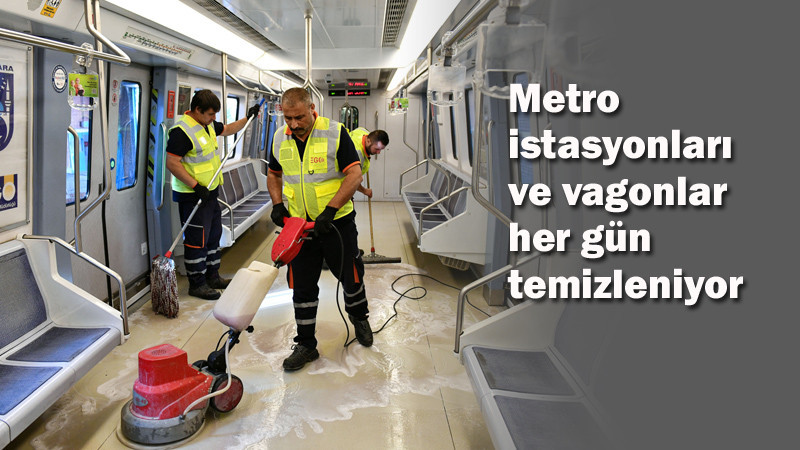 Ankara Metrosu Her Gün Temizleniyor