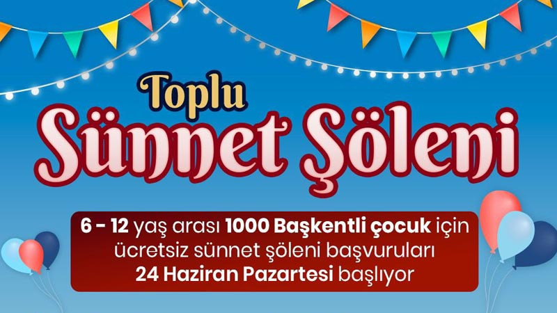 Toplu Sünnet Şöleni İçin Başvurular Başlıyor