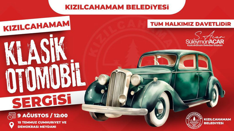 Kızılcahamam'da Klasik Otomobil Sergisi