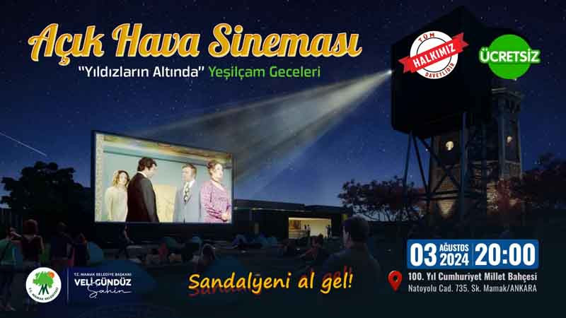 Mamaklılar Açık Hava Sinema Etkinliğinde Buluşuyor