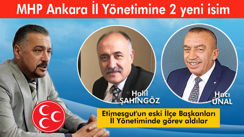 Halil Şahingöz ve Hacı Ünal MHP Ankara İl Yönetimi'nde