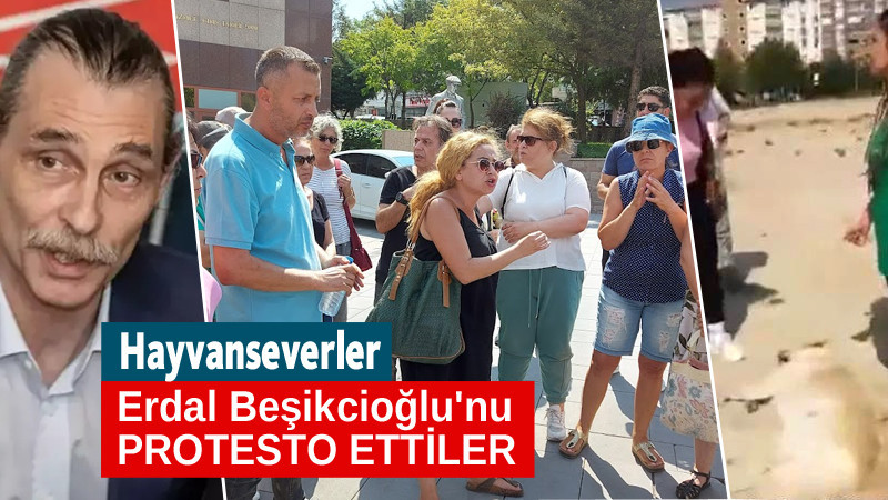 Hayvanseverler Erdal Beşikcioğlu'nu Protesto Ettiler