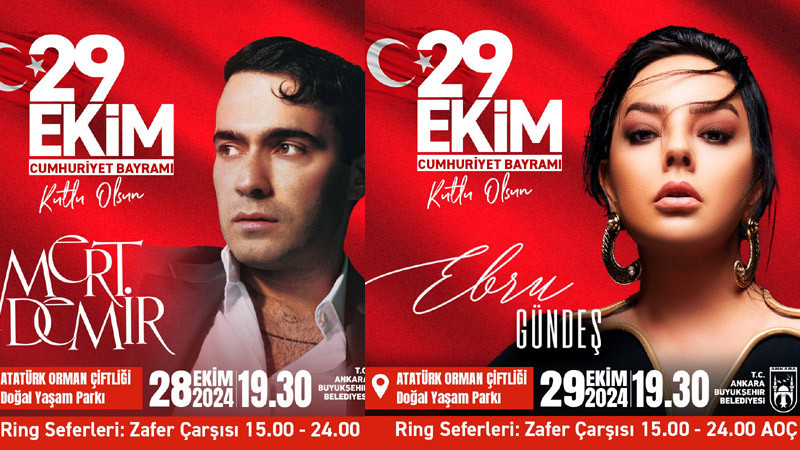 Başkent Ankara'da Ebru Gündeş ile Cumhuriyet Coşkusu