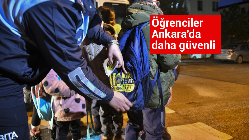 Ankara'da Öğrencilere Reflektörlü Kol Bandı ve Çıkartma