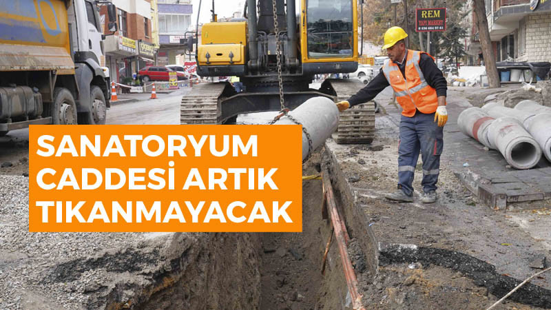 ASKİ'den Keçiören Sanatoryum Caddesi'ne Neşter