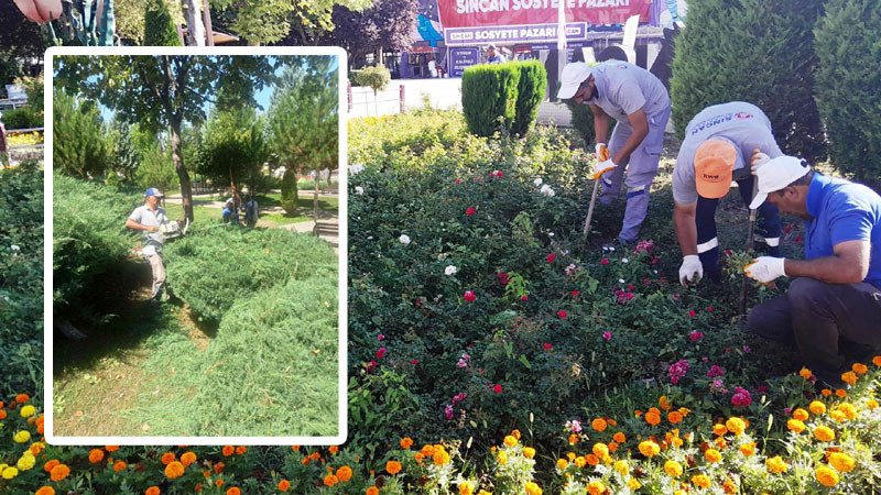 Sincan'da Park ve Bahçelere Özenli Dokunuş