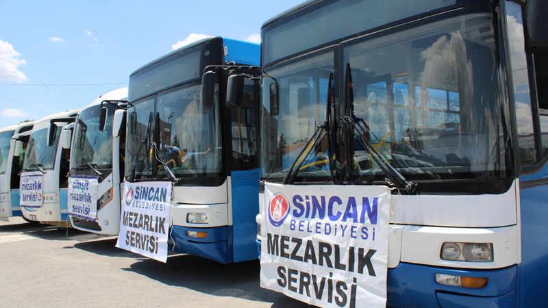Sincan Belediyesi'nden Hafta Sonları da Mezarlık Servisi Hizmeti