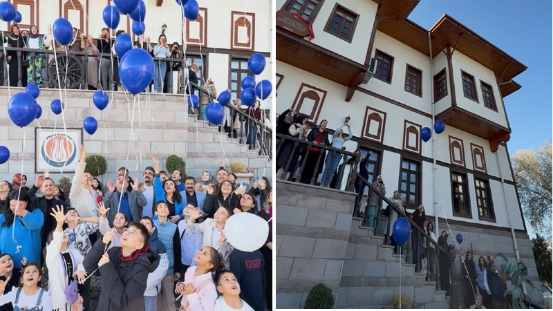 Sincan'da Balonlar Diyabet İçin Gökyüzüne Bırakıldı