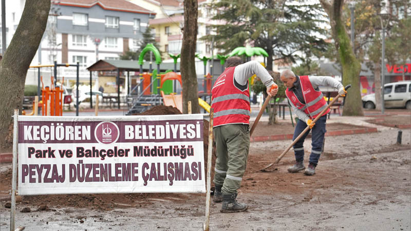 Keçiören'de Park ve Bahçeler Yenileniyor