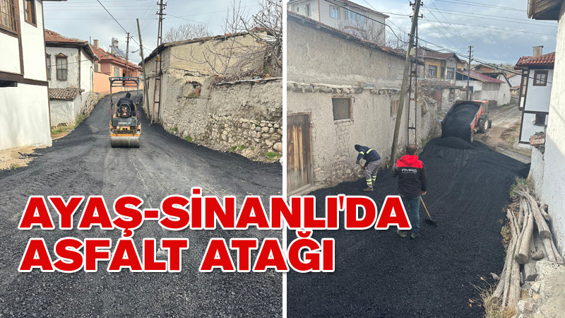 Ayaş Sinanlı Mahallesi'nde Asfaltlama Çalışması