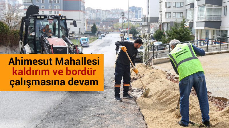 Etimesgut'ta Kaldırım ve Bordür Çalışmaları Sürüyor