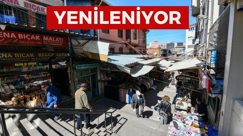 Ulus Sobacılar Çarşısı'na Estetik Dokunuş