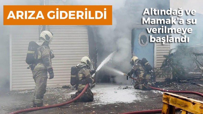 Altındağ ve Mamak'a Yeniden Su Verilmeye Başlandı